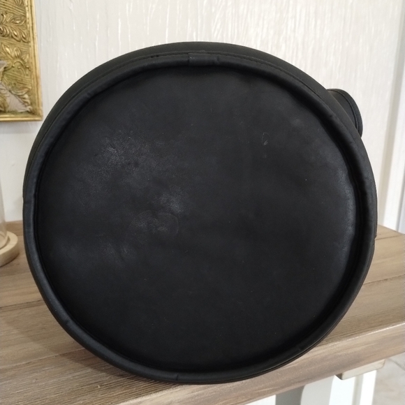 Coach Vintage Leatherware 80's XL Genuine Leather Feed Sac Duffel Bucket Bag USA - Picture 8 of 13